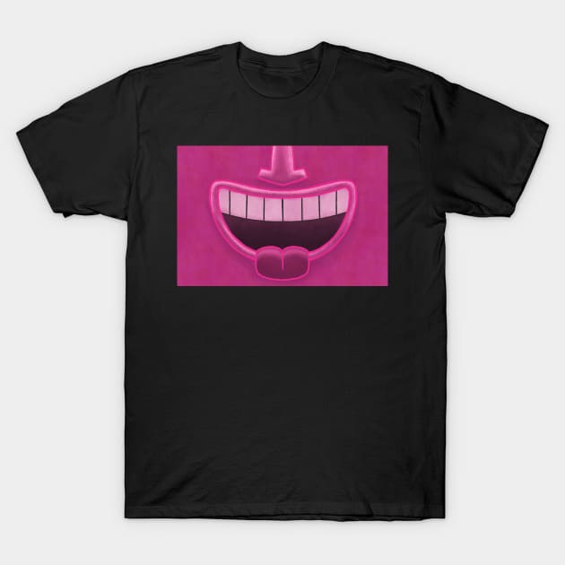 Pink Tiki Smile Mask! T-Shirt by ErinKantBarnard